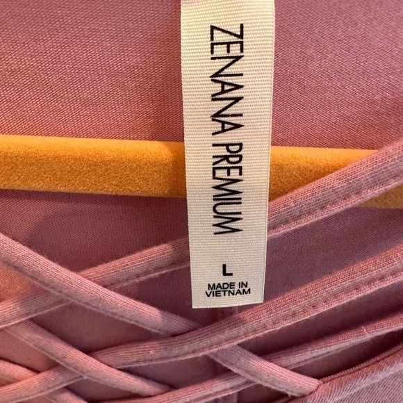 Zenana Premium Swing Loose Dress Size Large Strappy Neckline Barbie Pink - Picture 3 of 3